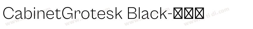 CabinetGrotesk Black字体转换